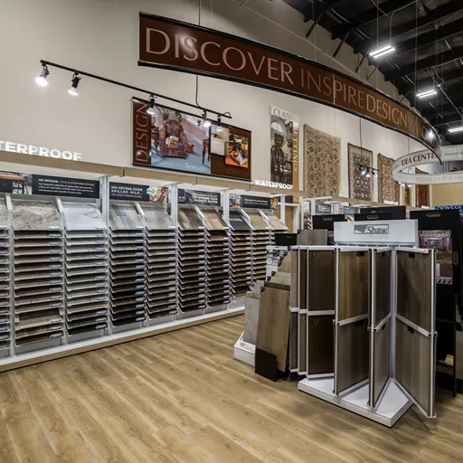 waterproof flooring display at Floorscapes